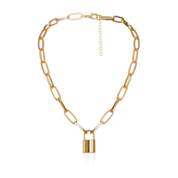 Zara Jewelry - 🍒3/$30 New Gold Padlock Link Necklace